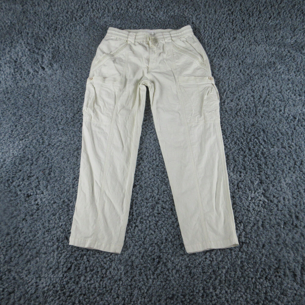 Anthropologie Pants Womens 28 Off White Cargo Pockets Chino 28x26*